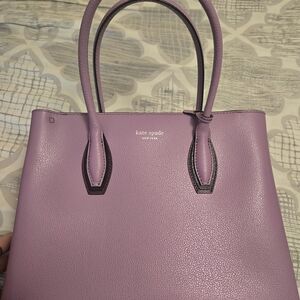 Kate Spade Purple Leather Tote Bag